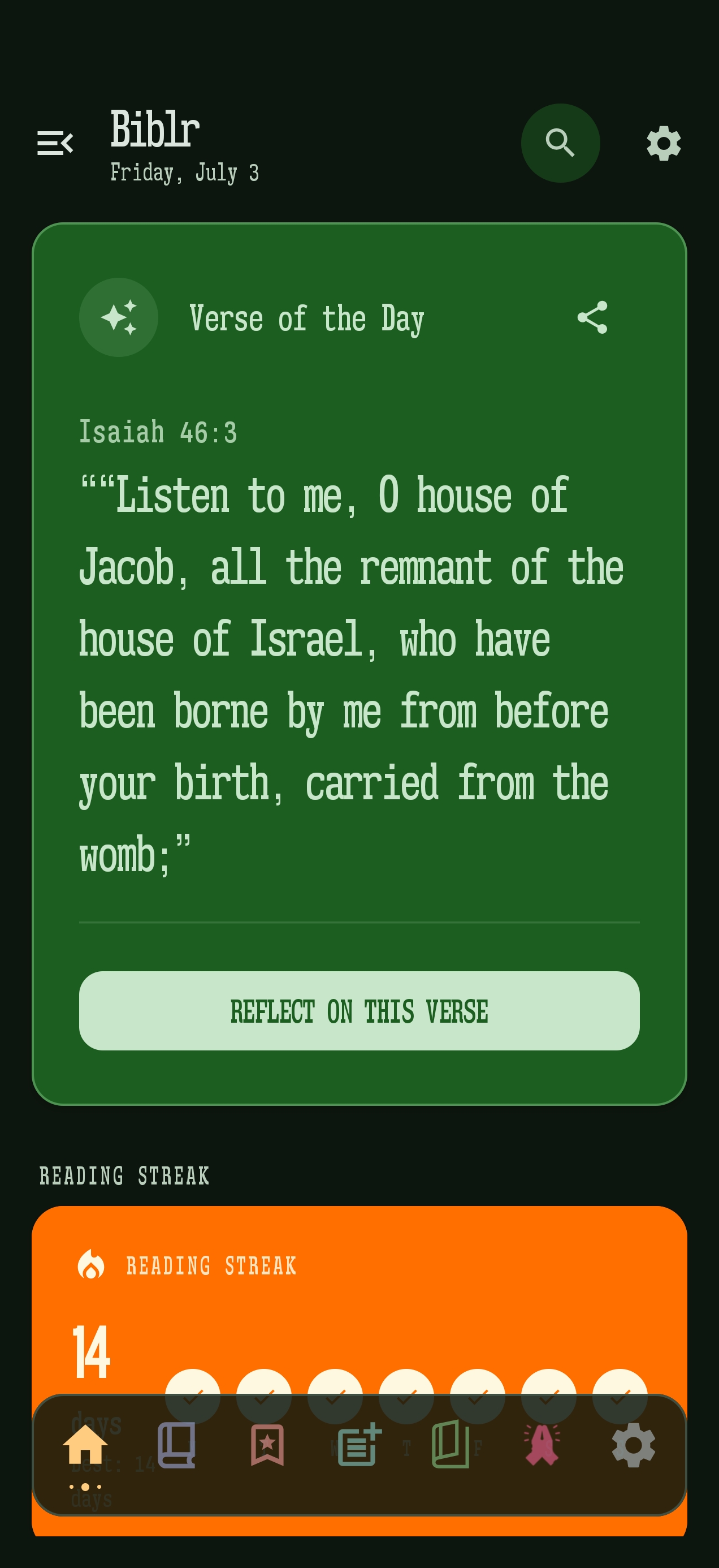 Biblr bible study companion app screenshot
