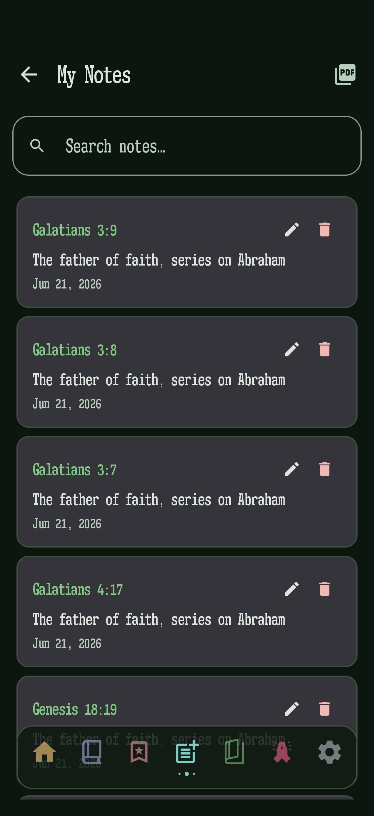 Biblr bible study companion app screenshot
